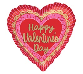 17&quot; HVD SCALLOPED SWEETHEARTS VALENTINE