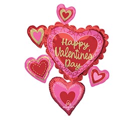 34&quot; PKG HVD SCALLOPED SWEETHEARTS SUPER