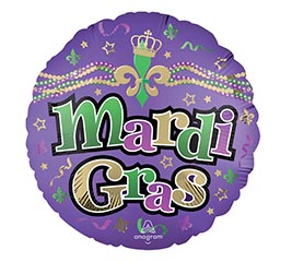 17&quot; MAR SATIN MAJESTIC MARDI GRAS ROUND