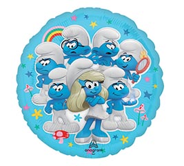 17&quot; PKG CHA SMURFS MOVIE ROUND HEXL