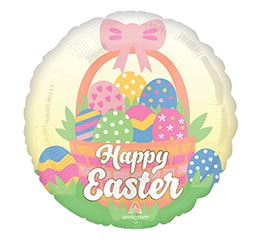 9" INFLATED EASTER EGG BASKET ROUND