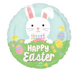 17&quot; EAS EASTER BUNNY BLISS ROUND HEXL