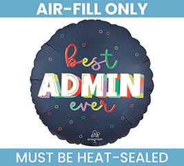 9&quot; FLAT SEC SATIN BEST ADMIN EVER ROUND