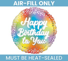 9" FLAT HBD BIRTHDAY GLITZ ROUND