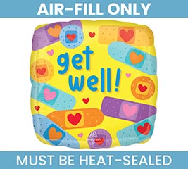 9" FLAT GWS GET WELL PATCH SQUARE