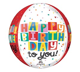 16"PKG HBD TO YOU CELEBRATE THE DAY ORBZ