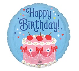 17" PKG HBD CHERRIES ON TOP BIRTHDAY
