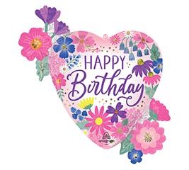 29" PKG HBD GARDEN FLORALS SUPERSHAPE