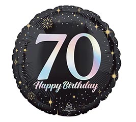 17" PKG HBD SPARKLING 70TH BIRTHDAY