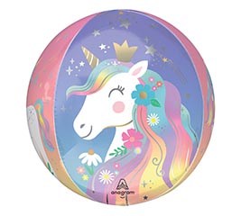 16" PKG ANI WHIMSICAL UNICORN ORBZ XL