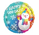 4&quot;INFLATED HOLIDAY SATIN SNOWMAN