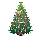 36&quot; PKG CHRISTMAS TREE SHAPE BALLOON