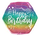 23&quot;PACKAGED HAPPY BIRTHDAY HOLOGRAPHIC