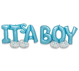 100&quot;PKG IT&#39;S A BOY AIRLOONZ DECOR PHRASE