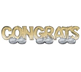 103&quot;PKG CONGRATS AIRLOONZ DECOR PHRASE