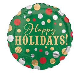 18&quot; HAPPY HOLIDAYS BALLOON