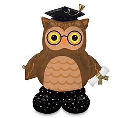 44&quot;PKG AIRLOONZ GRAD WISE OWL