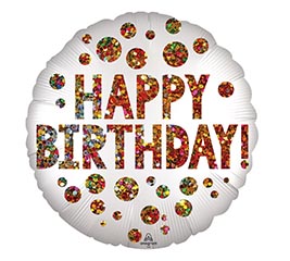 18&quot; PKG HAPPY BIRTHDAY SEQUINS BALLOON