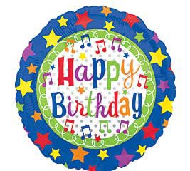 17&quot;PKG HAPPY BIRTHDAY STARS BALLOON