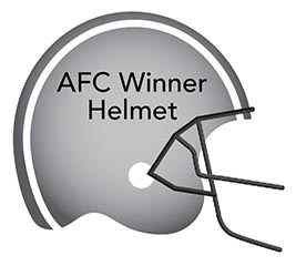 NFL 21" HELMET AFC WINNER