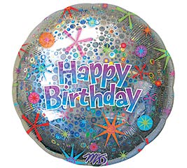 32&quot;PACKAGED HAPPY BIRTHDAY HOLOGRAPHIC