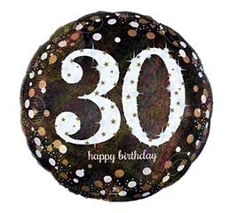 18&quot;PKG HBD 30 SPARKLING BIRTHDAY