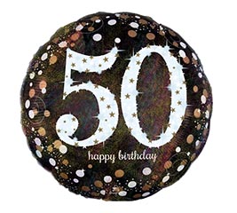 18&quot;PKG HBD 50 SPARKLING BIRTHDAY