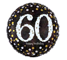 18&quot;PKG HBD 60 SPARKLING BIRTHDAY