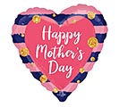 17&quot; MOTHER&#39;S DAY NAVY  PINK HEART