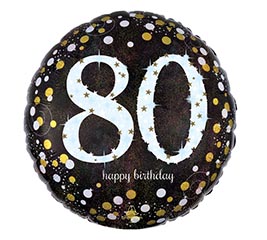 18&quot;PKG HBD 80 SPARKLING BIRTHDAY