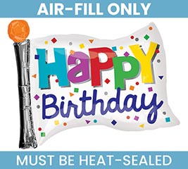 10&quot; FLAT HBD FLAG MINI SHAPE