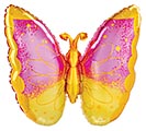 25&quot;PKG PINK  YELLOW BUTTERFLY SHAPE