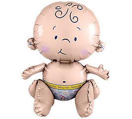 15&quot;PKG BBY SITTING BABY BALLOON