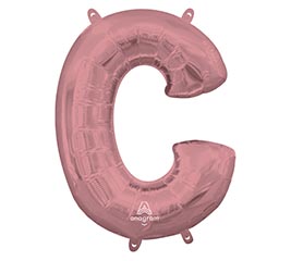 32&quot;PKG SHAPE LETTER C ROSE GOLD