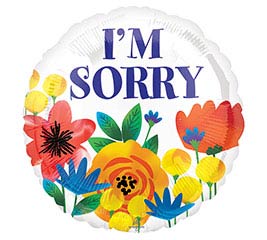 18&quot;PKG I&#39;M SORRY FLORAL
