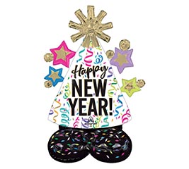 36&quot; PKG SATIN NEW YEAR CONFETTI CHEER