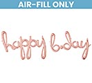 76&quot;PKG HAPPY BDAY ROSE GOLD PHRASE