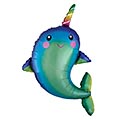 39&quot; PKG HAPPY NARWHAL SHAPE BALLOON