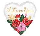 17&quot; I LOVE YOU ROSE BOUQUET HEART