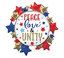 30&quot;PKG PEACE LOVE  UNITY STARS