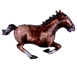 40&quot; PKG GALLOPING BROWN HORSE BALLOON