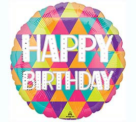 17&quot;PKG COLORFUL HAPPY BIRTHDAY BALLOON