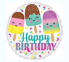 17&quot; PKG BIRTHDAY ICE CREAM BALLOON
