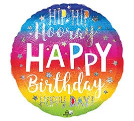 28&quot;PKG HBD HIP HIP HOORAY BIRTHDAY JUMBO