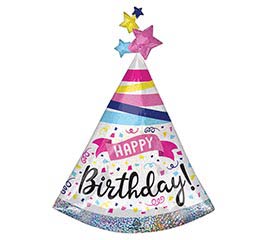 36&quot; PKG HAPPY BIRTHDAY HOLOGRAPHIC