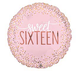 17&quot; PKG SWEET SIXTEEN BIRTHDAY BALLOON