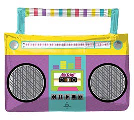 27&quot; PKG AWESOME PARTY BOOM BOX BALLOON