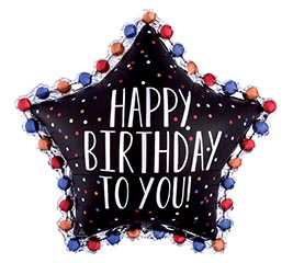 34&quot;PKG HAPPY BIRTHDAY TO YOU SATIN STAR