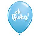 11&quot; BLUE LATEX OH BABY BALLOONS