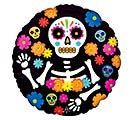 17&quot; DAY OF THE DEAD SKELETON BALLOON